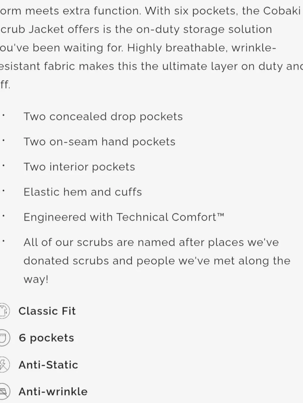 FIGS COBAKI SCRUB JACKET